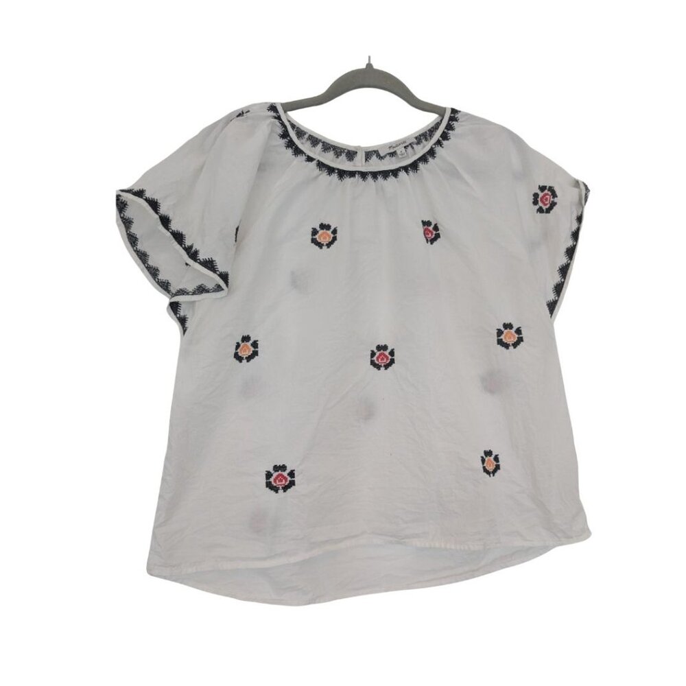 Madewell Embroidered Short Sleeve Blouse (Women’s)